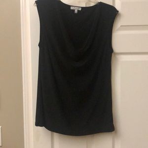 Black Cowl Neck Sleeveless Blouse